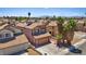 An aerial view showcases the home's location within a quiet neighborhood and nearby community at 1711 Ember Glow Cir, Las Vegas, NV 89119
