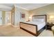 Cozy bedroom featuring a plush bed, ensuite bathroom, and tasteful decor, perfect for relaxation at 2000 N Fashion Show Dr # 4015, Las Vegas, NV 89109