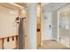 Convenient closet space equipped with ironing board, luggage rack, and shelving at 2000 N Fashion Show Dr # 4015, Las Vegas, NV 89109