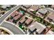 An aerial view of the property showing the private pool, landscaping, and putting green at 2605 Orchid Valley Dr, Las Vegas, NV 89134