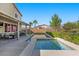 A large backyard features a pool, spa, and covered patio, offering a private oasis for relaxation and recreation at 364 Trentino Alto St, Henderson, NV 89012