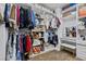 Organized walk-in closet with built-in shelves, drawers, and vanity area at 364 Trentino Alto St, Henderson, NV 89012