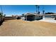 View of the backyard with low-maintenance landscaping, a covered patio and block wall fence at 4238 Boratko St, Las Vegas, NV 89115