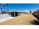 Backyard featuring low-maintenance landscaping, covered patio area and block fencing at 4238 Boratko St, Las Vegas, NV 89115