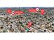 Neighborhood aerial view displaying nearby schools, residential streets, and community landscape at 6628 Celeste Ave, Las Vegas, NV 89107
