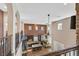 Overhead view of kitchen with a brick accent wall at 7033 Twin Forks Peak St, Las Vegas, NV 89166