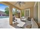 Inviting outdoor patio area, featuring a gazebo, perfect for relaxing and entertaining at 7033 Twin Forks Peak St, Las Vegas, NV 89166