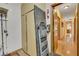 Storage area in the garage and access to the hallway in this well-maintained house at 7909 Canoe Ln, Las Vegas, NV 89145