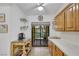 Eat-in kitchen with sliding glass doors to the outside patio at 7909 Canoe Ln, Las Vegas, NV 89145