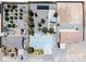 Expansive aerial view showing the layout of the home, landscaping, and surrounding neighborhood at 901 E Jaybird St, Pahrump, NV 89048