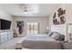 Comfortable bedroom with backyard access, featuring cozy decor, ideal for relaxation and enjoying the outdoors at 171 Weeping Willow Ct, Pahrump, NV 89048
