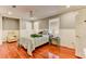 Bedroom with hardwood floors and a ceiling fan at 1818 Waldman Ave, Las Vegas, NV 89102