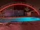 Backyard pool featuring ambient lighting, creating a unique and inviting outdoor space at 1818 Waldman Ave, Las Vegas, NV 89102