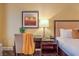Bedroom featuring a desk, a comfortable chair and carpet at 2000 Fashion Show Dr # 4105-4106, Las Vegas, NV 89109
