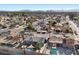 An aerial view of the neighborhood and the house showcases its location and its proximity to city amenities at 2088 Miner Way, Las Vegas, NV 89104