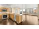Modern kitchen boasts stainless steel appliances, granite countertops, and sleek cabinetry at 222 Karen Ave # 1702, Las Vegas, NV 89109