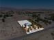 Detailed aerial shot of the property highlighting lot size, mountain views, and surroundings at 2950 Winchester Ave, Pahrump, NV 89048