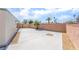 Generous backyard space with concrete patio and low maintenance landscaping at 600 Berry Cir, Las Vegas, NV 89107