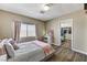 Bedroom features wood floors, neutral walls, with a peek into the walk-in closet at 744 Mcknight St, Las Vegas, NV 89101