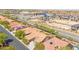High angle showcases an attractive residential area featuring well-maintained homes and convenient street access at 10348 Hawks Wing St, Las Vegas, NV 89178