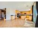 Expansive kitchen featuring granite counters, stainless appliances, and tile floors offers both space and functionality at 1178 Yellow Orchid St, Henderson, NV 89002