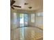 Cozy dining area with tiled floors and sliding glass doors to the backyard at 1461 Harmony Hill Dr, Henderson, NV 89014