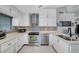 Bright kitchen with stainless appliances, modern countertops, and white cabinetry at 1708 Anzio St, Las Vegas, NV 89108