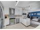 Open kitchen with stainless appliances, stylish backsplash and seamless flow to living area at 1708 Anzio St, Las Vegas, NV 89108