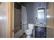 Small bathroom featuring a shower-tub combo and traditional vanity at 2721 Merritt Ave, Las Vegas, NV 89102