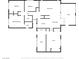 Detailed black and white floor plan layout highlighting room dimensions at 2721 Merritt Ave, Las Vegas, NV 89102