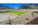 A landscaped space with greenery, dirt, and desert views at 2931 Raywood Ash Dr, Las Vegas, NV 89138