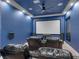 Home theater featuring comfortable seating and a large screen for immersive entertainment at 2931 Raywood Ash Dr, Las Vegas, NV 89138