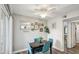 Cozy dining space featuring modern decor, a ceiling fan, and natural light at 3145 E Flamingo Rd # 1045, Las Vegas, NV 89121