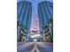 Striking exterior view of modern high-rise buildings with lush landscaping and grand entrance at 4575 Dean Martin Dr # 1112, Las Vegas, NV 89103