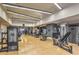 Bright gym features modern workout equipment, and wood flooring at 4575 Dean Martin Dr # 1112, Las Vegas, NV 89103