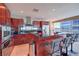 Modern kitchen features stainless appliances and breakfast bar at 4575 Dean Martin Dr # 1112, Las Vegas, NV 89103