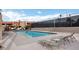 Community pool area featuring lounge chairs for residents to relax and soak up the sun at 4990 River Glen Dr # 171, Las Vegas, NV 89103