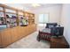 Comfortable bedroom with built-in shelving for storage and decor at 5935 Saddle Horse Ave, Las Vegas, NV 89122