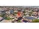 Aerial view of a charming home, nestled in a community with beautiful landscaping at 636 Pacific Cascades Dr, Henderson, NV 89012
