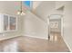Bright and airy living room with hardwood floors, and neutral wall colors, perfect for relaxation at 636 Pacific Cascades Dr, Henderson, NV 89012