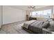 This staged bedroom has lots of light, a large closet and a nice cityscape at 745 N Royal Crest Cir # 157, Las Vegas, NV 89169