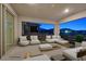 Comfortable outdoor living with plush seating and a view of the surrounding landscape at 786 Etter Creek St, Las Vegas, NV 89138
