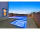 Backyard pool with spa and desert landscaping at 786 Etter Creek St, Las Vegas, NV 89138