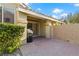 Private brick-paved backyard with a covered BBQ area, ideal for outdoor entertaining at 9256 Blue Flax Pl, Las Vegas, NV 89148