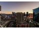 Scenic night view of the city from the balcony, showcasing illuminated skyscrapers at 135 E Harmon Ave # 2821, Las Vegas, NV 89109