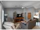 Inviting living room with comfortable seating, ceiling fan, and stylish decor at 2456 Desert Butte Dr, Las Vegas, NV 89134