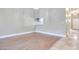 Open living room with hardwood flooring leading to a view of the kitchen at 2723 Seabridge Dr, Las Vegas, NV 89121