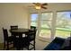 Cozy dining area with golf course views and natural light at 2831 Geary Pl # 2918, Las Vegas, NV 89109