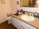 Bathroom featuring a vanity with a sink and a toilet at 2921 Country Manor Ln # 139, Las Vegas, NV 89115