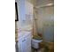 Bathroom with a shower, toilet, and vanity at 3175 Palmdale St, Las Vegas, NV 89121